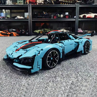 Thumbnail for Building Blocks Tech MOC Hong Qi S9 Super Racing Car Bricks Toys T5011 - 13