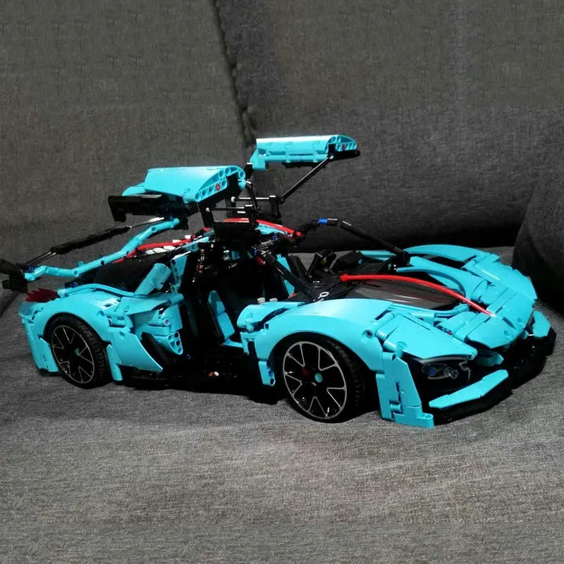 Building Blocks Tech MOC Hong Qi S9 Super Racing Car Bricks Toys T5011 - 15