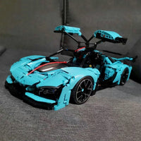 Thumbnail for Building Blocks Tech MOC Hong Qi S9 Super Racing Car Bricks Toys T5011 - 16