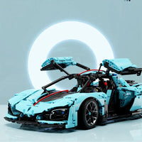 Thumbnail for Building Blocks Tech MOC Hong Qi S9 Super Racing Car Bricks Toys T5011 - 4
