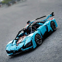 Thumbnail for Building Blocks Tech MOC Hong Qi S9 Super Racing Car Bricks Toys T5011 - 12