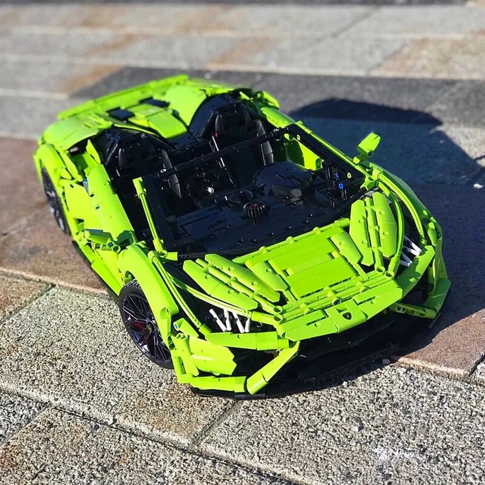 Building Blocks Tech MOC Huracan Evo Spyder Racing Car Bricks Toy T5003 - 16