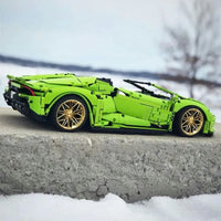Thumbnail for Building Blocks Tech MOC Huracan Evo Spyder Racing Car Bricks Toy T5003 - 9