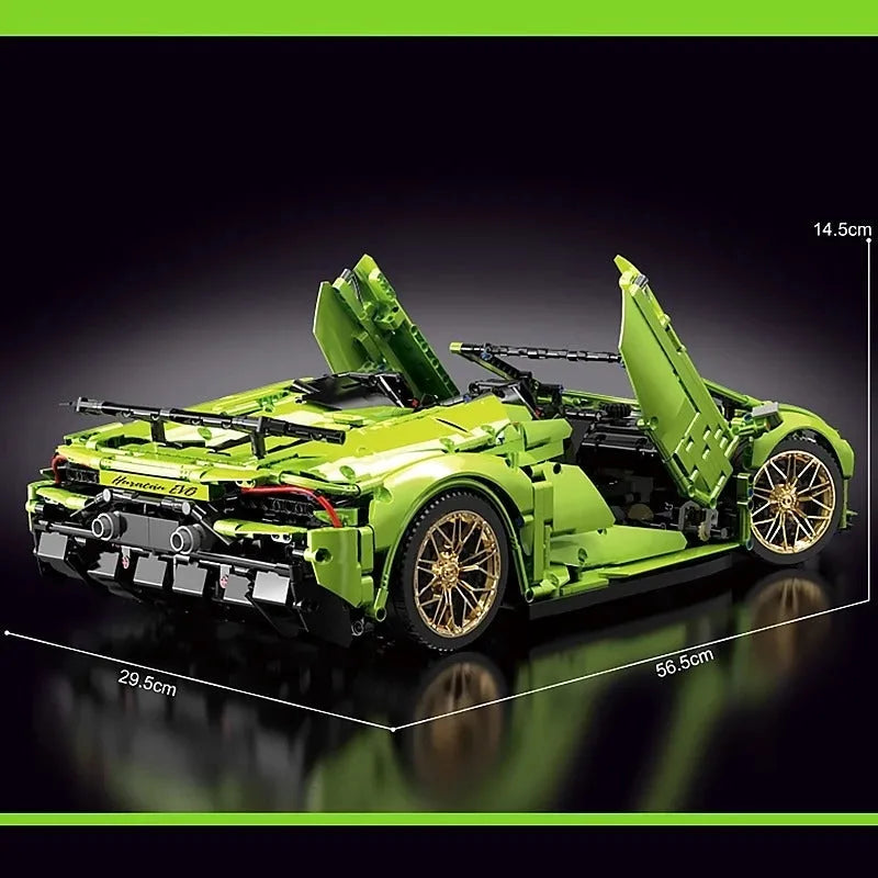 Building Blocks Tech MOC Huracan Evo Spyder Racing Car Bricks Toy T5003 - 6