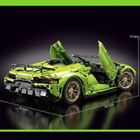 Thumbnail for Building Blocks Tech MOC Huracan Evo Spyder Racing Car Bricks Toy T5003 - 6