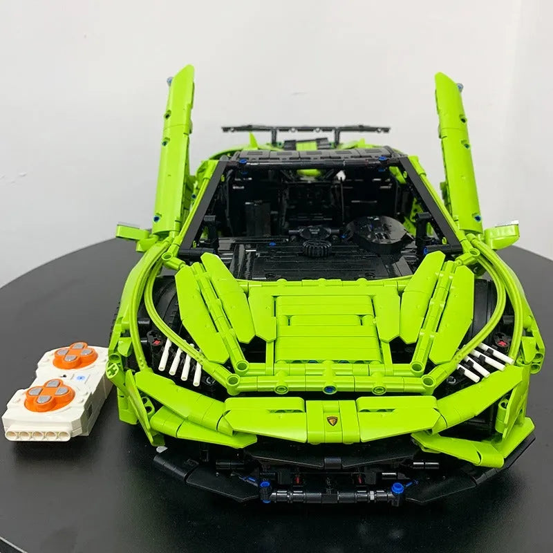 Building Blocks Tech MOC Huracan Evo Spyder Racing Car Bricks Toy T5003 - 4