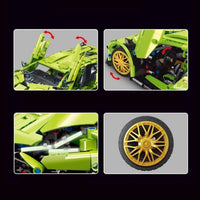 Thumbnail for Building Blocks Tech MOC Lambo Sian FKP37 Racing Car Bricks Toy T2007 - 11