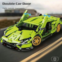 Thumbnail for Building Blocks Tech MOC Lambo Sian FKP37 Racing Car Bricks Toy T2007 - 3