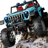 Thumbnail for Building Blocks Tech MOC Off - Road JEEP Wrangler Trailcat SUV Bricks Toy T5010 - 10