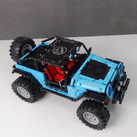 Thumbnail for Building Blocks Tech MOC Off-Road JEEP Wrangler Trailcat SUV Bricks Toy T5010 - 13