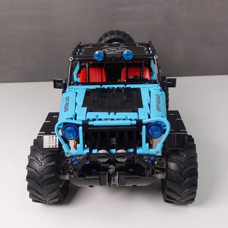 Building Blocks Tech MOC Off-Road JEEP Wrangler Trailcat SUV Bricks Toy T5010 Construction Set Toys - 11