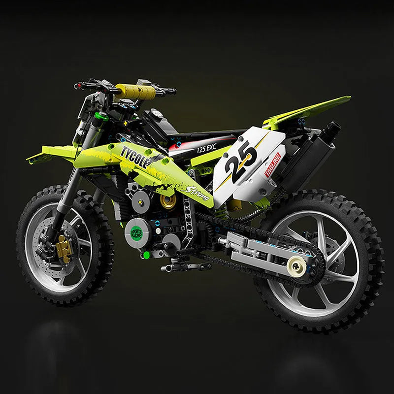 Building Blocks Tech MOC Off Road Motorcycle City Motocross Bricks Toy T4018 - 5