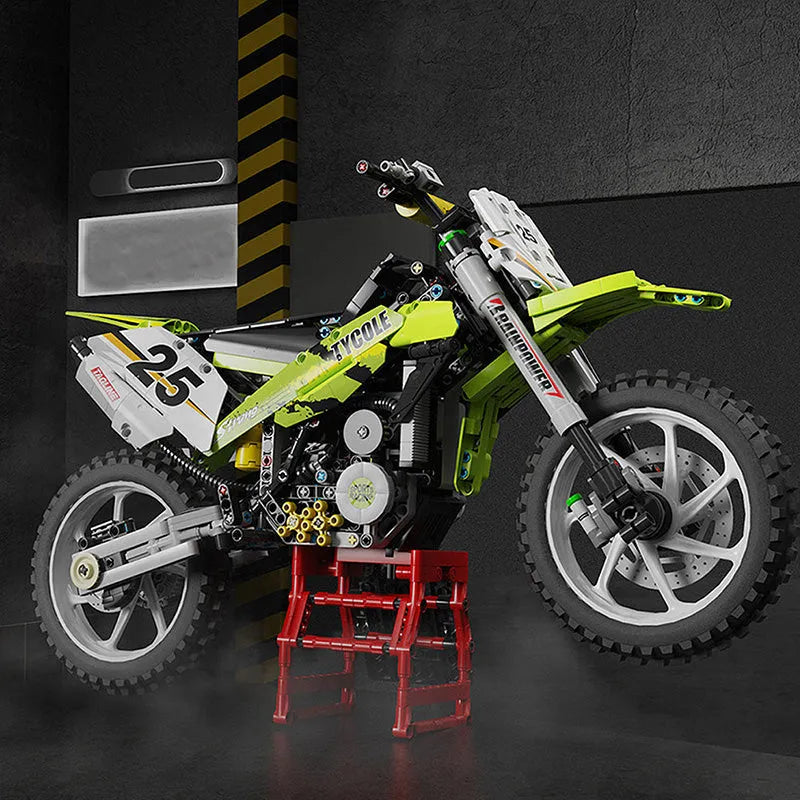 Building Blocks Tech MOC Off Road Motorcycle City Motocross Bricks Toy T4018 - 4