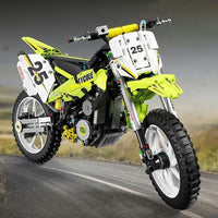 Thumbnail for Building Blocks Tech MOC Off Road Motorcycle City Motocross Bricks Toy T4018 - 2
