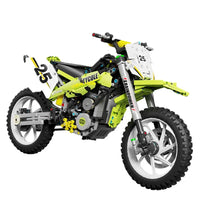Thumbnail for Building Blocks Tech MOC Off Road Motorcycle City Motocross Bricks Toy T4018 - 1