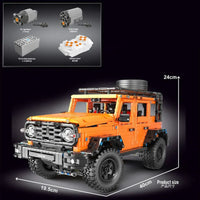 Thumbnail for Building Blocks Tech MOC Off - Road RC SUV AWD Tank 300 Car Bricks Toy - 7