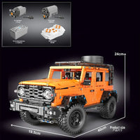 Thumbnail for Building Blocks Tech MOC Off-Road RC SUV AWD Tank 300 Car Bricks Toy Construction Set Toys - 7