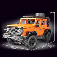 Thumbnail for Building Blocks Tech MOC Off-Road RC SUV AWD Tank 300 Car Bricks Toy Construction Set Toys - 5