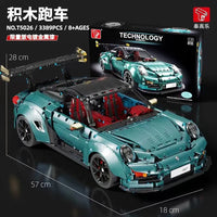Thumbnail for Building Blocks Tech MOC Porsche 911 GT2 RS Supercar Bricks Toy T5026B Construction Set Toys - 6