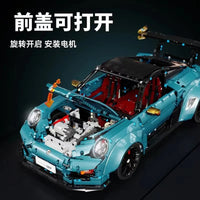 Thumbnail for Building Blocks Tech MOC Porsche 911 GT2 RS Supercar Bricks Toy T5026B Construction Set Toys - 8