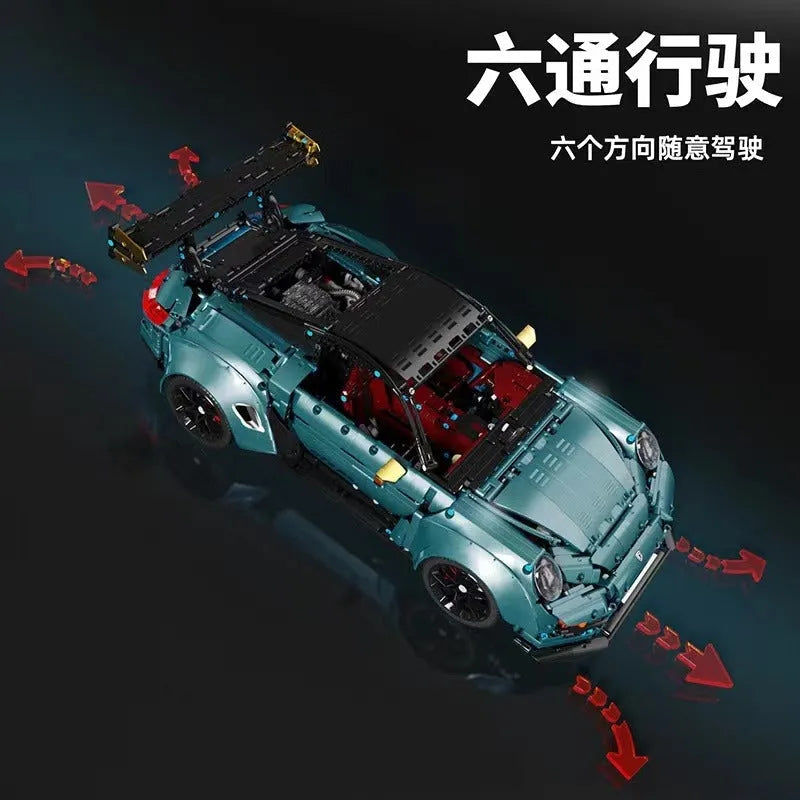 Building Blocks Tech MOC Porsche 911 GT2 RS Supercar Bricks Toy T5026B Construction Set Toys - 7