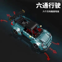 Thumbnail for Building Blocks Tech MOC Porsche 911 GT2 RS Supercar Bricks Toy T5026B Construction Set Toys - 7
