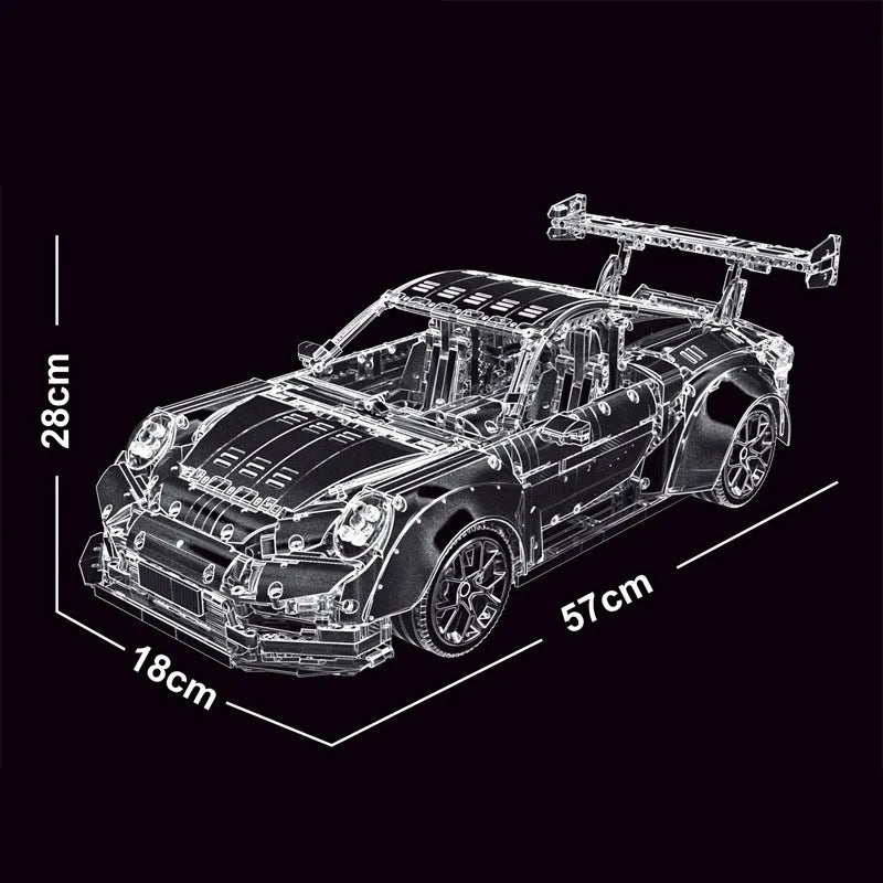 Building Blocks Tech MOC Porsche 911 GT2 RS Supercar Bricks Toy T5026B Construction Set Toys - 11