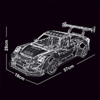 Thumbnail for Building Blocks Tech MOC Porsche 911 GT2 RS Supercar Bricks Toy T5026B Construction Set Toys - 11
