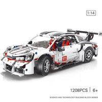 Thumbnail for Building Blocks Tech MOC Porsche 911 RSR Sports Car Bricks Toy T2008 - 4