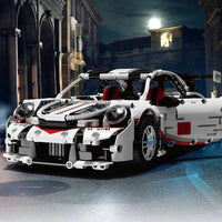 Thumbnail for Building Blocks Tech MOC Porsche 911 RSR Sports Car Bricks Toy T2008 - 5