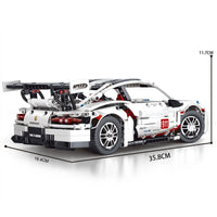 Thumbnail for Building Blocks Tech MOC Porsche 911 RSR Sports Car Bricks Toy T2008 Construction Set Toys - 2