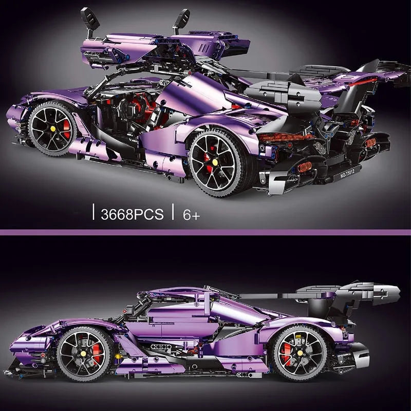 Building Blocks Tech MOC RC Apollo IE Super Racing Car APP Bricks Toys T5012B Construction Set Toys - 4