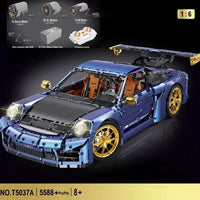 Thumbnail for Building Blocks Tech MOC RC Classic Super Sports Car Bricks Toy T5037AP - 1