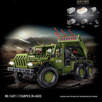 Thumbnail for Building Blocks Tech MOC RC Katyusha Rocket Launcher Car Bricks Toys T4011 - 3