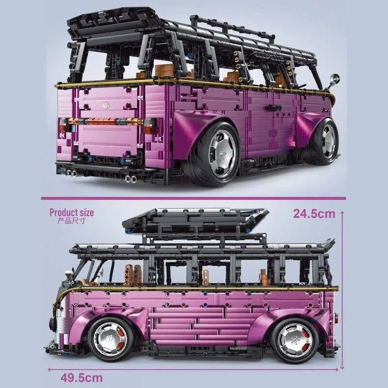 Building Blocks Tech MOC RC Motorized Camper Bus Van Bricks Toy T5022B - 5