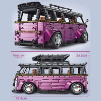 Thumbnail for Building Blocks Tech MOC RC Motorized Camper Bus Van Bricks Toy T5022B - 5