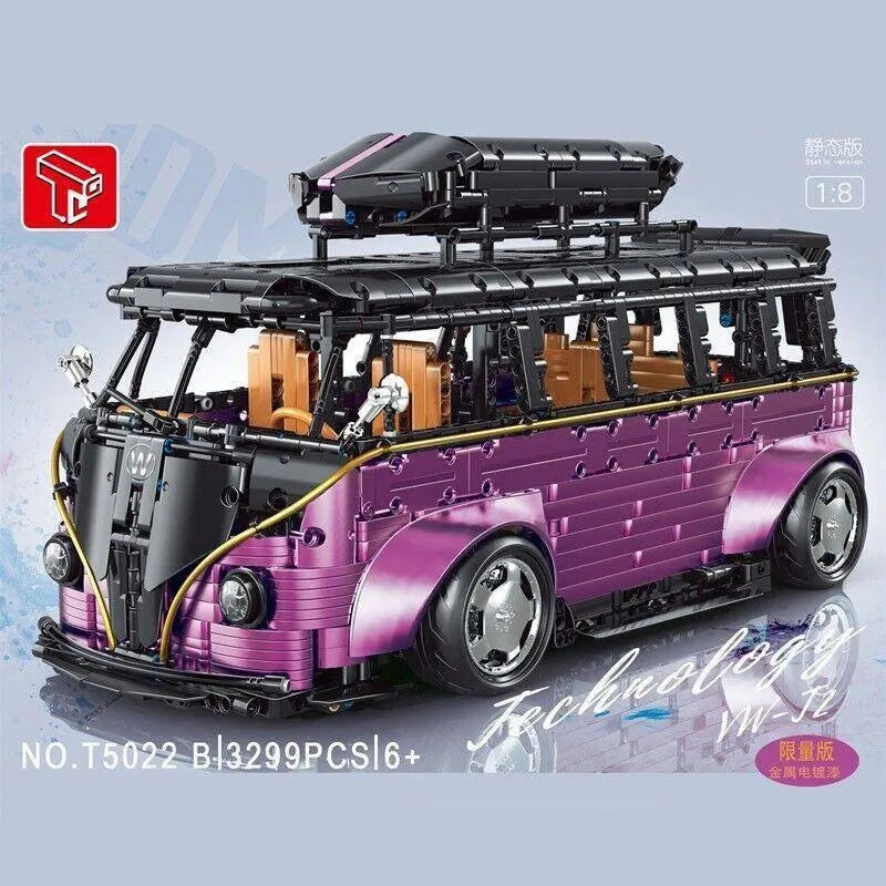 Building Blocks Tech MOC RC Motorized Camper Bus Van Bricks Toy T5022B - 3