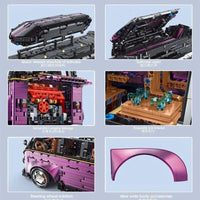 Thumbnail for Building Blocks Tech MOC RC Motorized Camper Bus Van Bricks Toy T5022B - 9