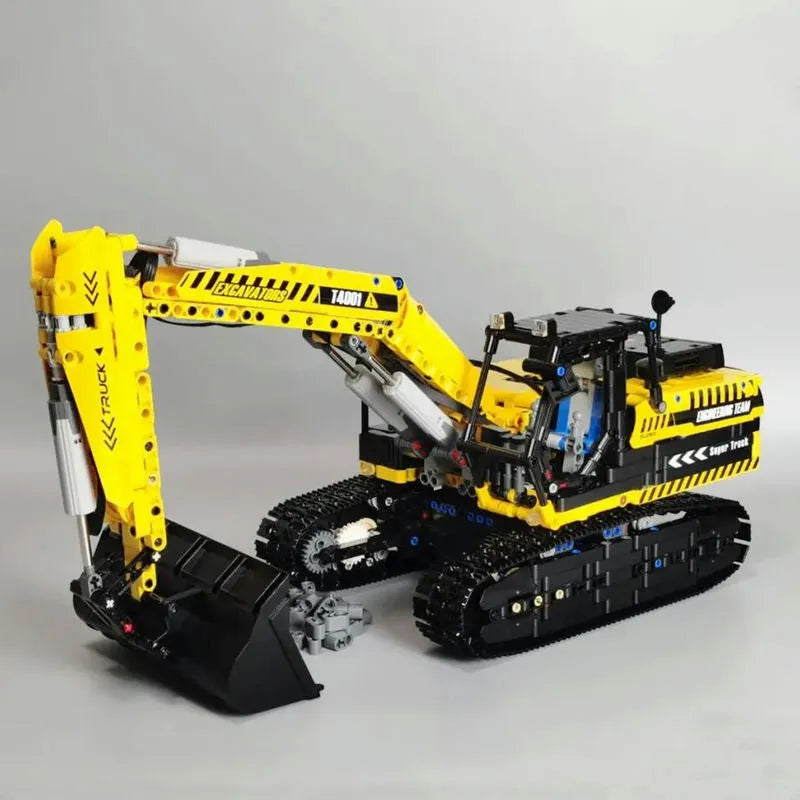Building Blocks Tech MOC RC Motorized Excavator Truck Bricks Toys T4001 - 12