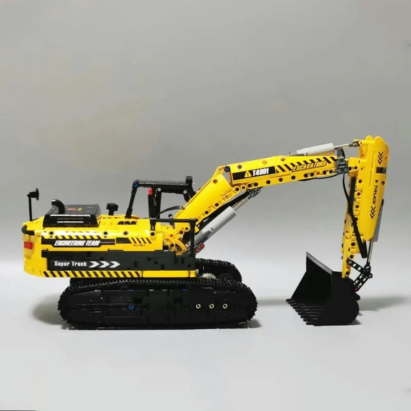 Tech MOC RC Motorized Excavator Truck Building Blocks