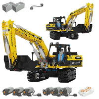 Thumbnail for Building Blocks Tech MOC RC Motorized Excavator Truck Bricks Toys T4001 - 1