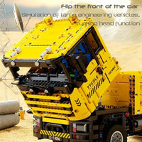 Thumbnail for Building Blocks Tech MOC RC Motorized Heavy Dump Truck Bricks Toy T4006 - 11