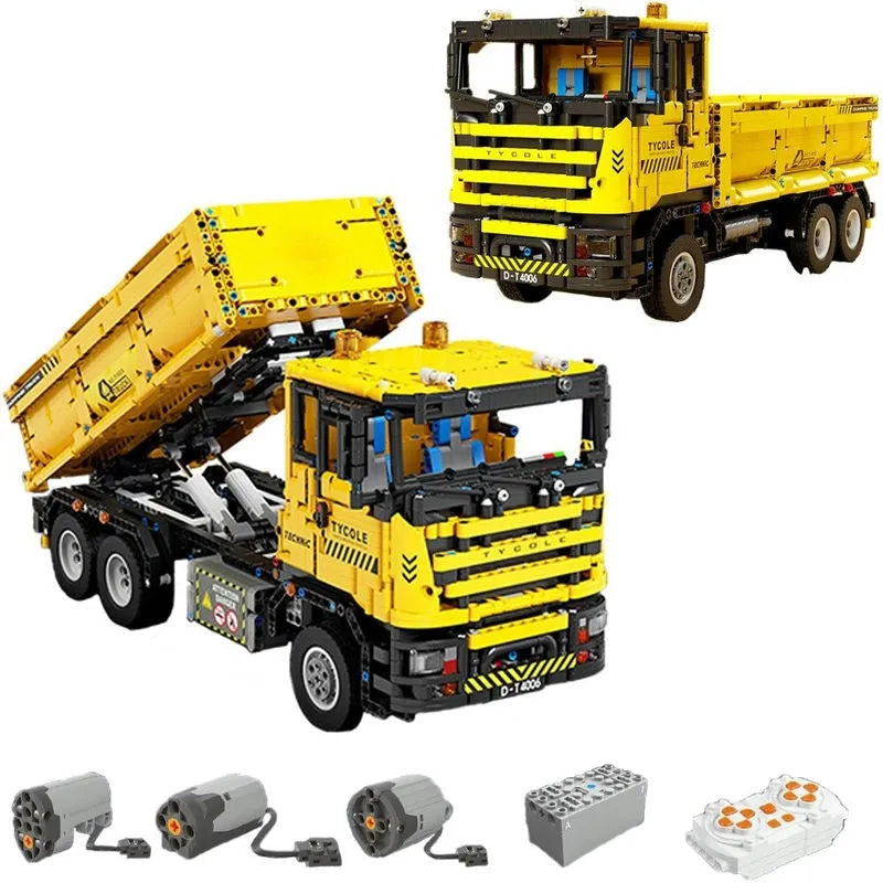 Building Blocks Tech MOC RC Motorized Heavy Dump Truck Bricks Toy T4006 - 1