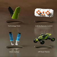 Thumbnail for Building Blocks Tech MOC RC Motorized Racing Buggy Car Bricks Toy - 8