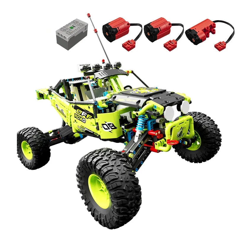 Building Blocks Tech MOC RC Motorized Racing Buggy Car Bricks Toy - 1