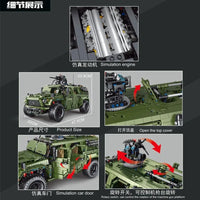 Thumbnail for Building Blocks Tech MOC RC Warrior Off Road SUV Car Bricks Toys T4015 - 5