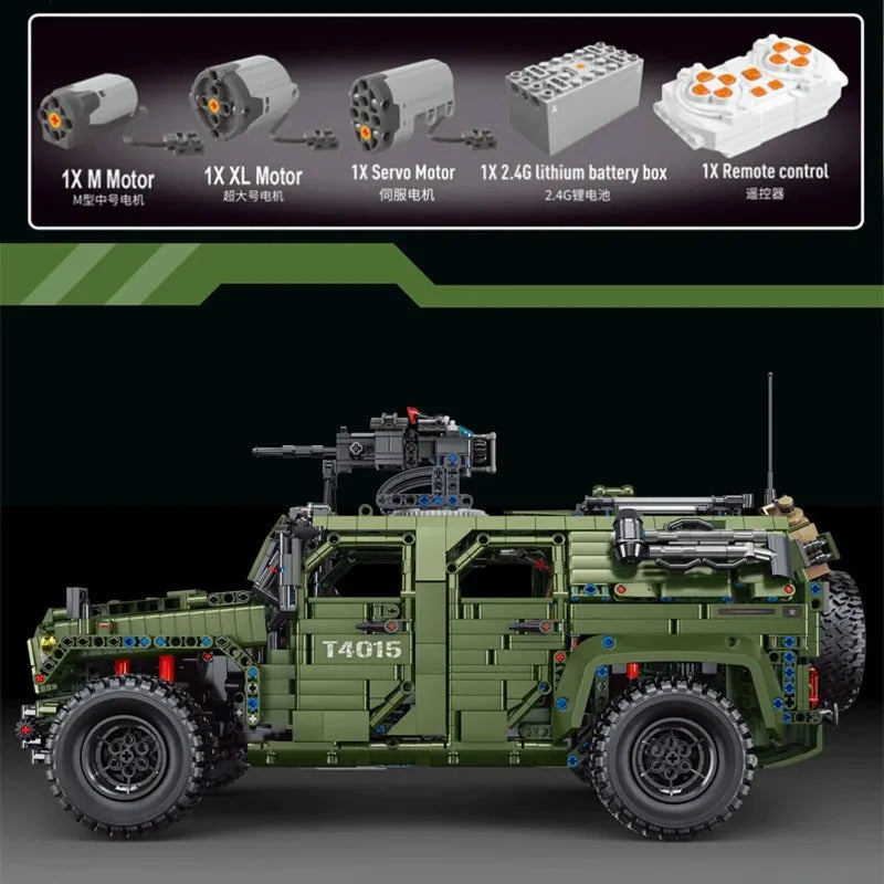Building Blocks Tech MOC RC Warrior Off Road SUV Car Bricks Toys T4015 Construction Set Toys - 3