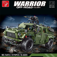 Thumbnail for Building Blocks Tech MOC RC Warrior Off Road SUV Car Bricks Toys T4015 Construction Set Toys - 2