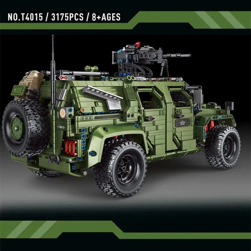 Building Blocks Tech MOC RC Warrior Off Road SUV Car Bricks Toys T4015 Construction Set Toys - 4