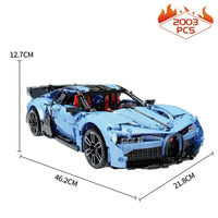 Thumbnail for Building Blocks Tech MOC Super Sports Racing Car Bricks Toys T5027A - 1